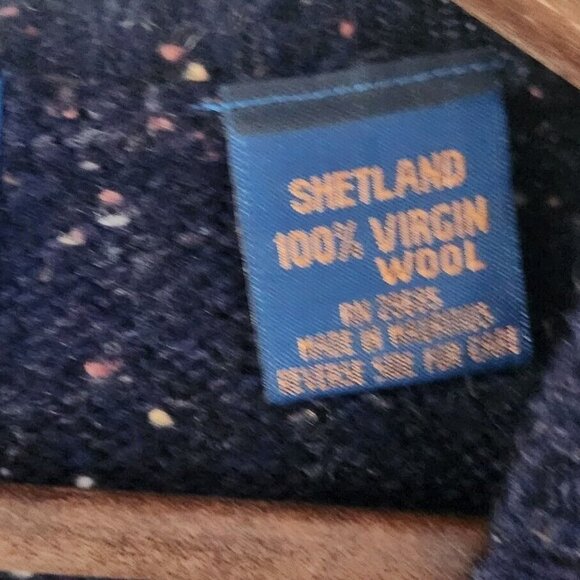 Pendleton Shetland 100% Virgin Wool Blue Argyle Diamond Sweater Mens Size XL - Picture 9 of 9